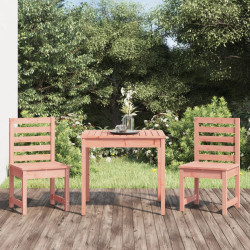 3 Pcs conjunto de bistrô para jardim madeira de douglas maciça