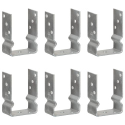 Âncoras de vedação 6 pcs 10x6x15 cm aço galvanizado prateado