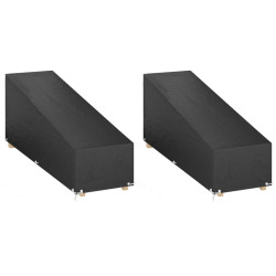 Capas p/ espreguiçadeira 2 pcs 12 ilhós 205x75x40/70 cm PE