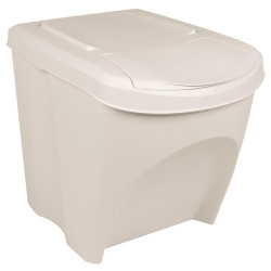 Caixotes do lixo empilháveis 3 pcs 75 l polipropileno branco