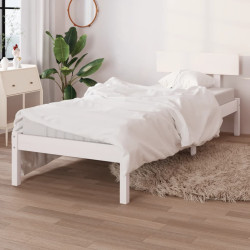 Estrutura cama pequena solteiro 75x190 cm madeira maciça branco