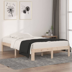 Estrutura de cama pequena casal 120x190 cm pinho maciço