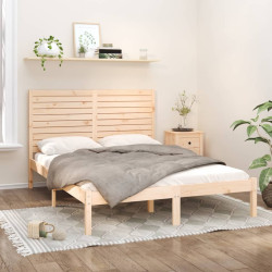 Estrutura de cama 140x200 cm madeira maciça
