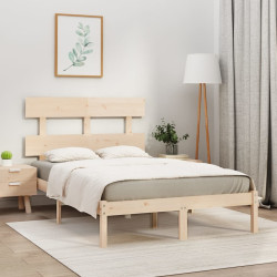 Estrutura de cama pequena casal 120x190 cm pinho maciço
