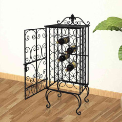 Garrafeira, suporte de metal para 28 garrafas de vinho