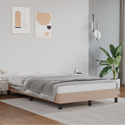 Estrutura de cama 120x200 cm couro artificial cappuccino