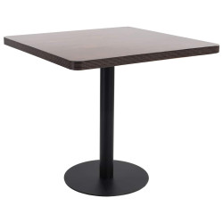Mesa bistrô 80x80 cm MDF castanho-escuro