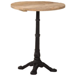 Mesa bistrô ø60x76 cm madeira de mangueira áspera