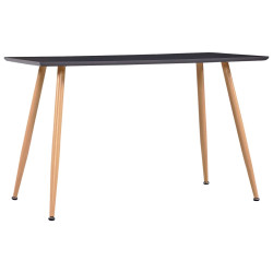 Mesa de jantar 120x60x74 cm MDF cor cinzento e carvalho