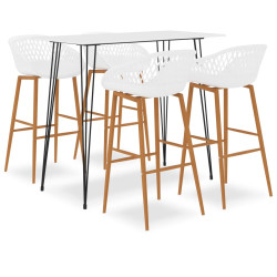 5 Pcs conjunto de bar branco
