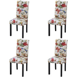 242399 Dining chairs 4 pcs multicolour fabric