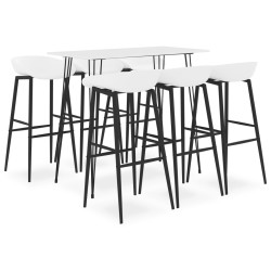 7 Pcs conjunto de bar branco