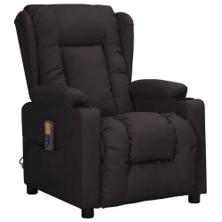 Poltrona de massagens couro artificial preto