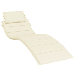 Almofadão p/ espreguiçadeira 186x58x4 cm tecido oxford creme