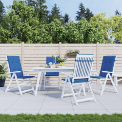 Almofadões para cadeiras altas de jardim 4 pcs tecido azul real