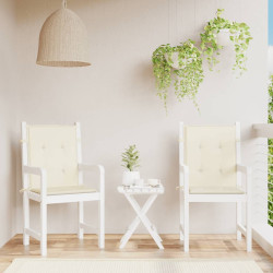 Almofadões lombares p/ cadeiras de jardim 2pcs oxford creme