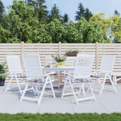 Almofadões cadeiras jardim 6pcs tecido oxford xadrez cinzento