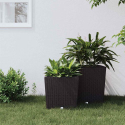 Vaso com interior removível 21 / 32 l vime PP castanho