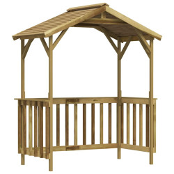 Abrigo para barbecue 163,5x93x210cm madeira de pinho impregnada