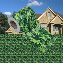 Painel de privacidade para jardim 35x0,19 m PVC verde