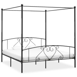 Estrutura de cama dossel 180x200 cm metal preto
