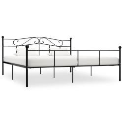 Estrutura de cama 200x200 cm metal preto