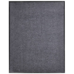 Tapete de porta cinzento 117x220 cm PVC