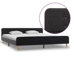 Estrutura de cama 180x200 cm serapilheira cinzento-escuro