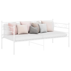 Sofá-cama 90x200 cm metal branco