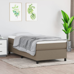 Estrutura de cama com molas 80x200 cm tecido cinzento