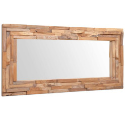 Espelho decorativo em teca 120x60 cm retangular