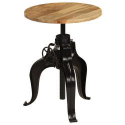 Mesa de bar madeira de mangueira maciça 60x(76-110) cm