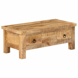 Mesa de centro 90x45x35 cm madeira de mangueira maciça