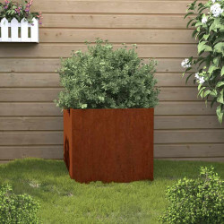 Vaso/floreira 49x47x46 cm aço corten