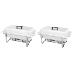 Conjunto de rechauds 2 pcs aço inoxidável