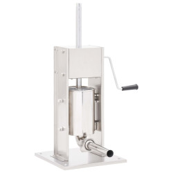 Máquina de enchidos manual 3 l aço inoxidável prateado