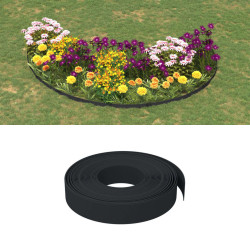 Bordas de jardim 3 pcs 10 m 10 cm polietileno preto