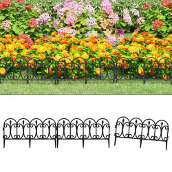 Bordas de relvado 17 pcs 10 m PP preto