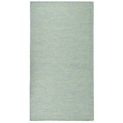 Tapete de tecido plano para exterior 140x200 cm turquesa