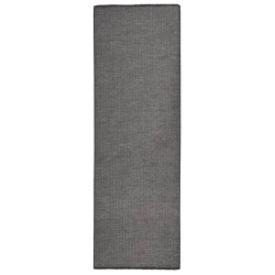 Tapete de tecido plano para exterior 80x250 cm cinzento