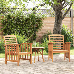 Cadeiras de jardim 2 pcs madeira acácia maciça