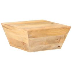 Mesa de centro em forma de v 66x66x30 cm mangueira maciça