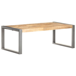 Mesa de centro 110x60x40 cm madeira de mangueira áspera