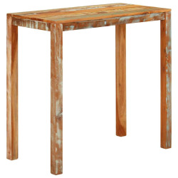 Mesa de bar 112x55x108 cm madeira recuperada maciça