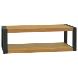 Armário de parede p/ casa de banho 110x45x35 cm teca maciça