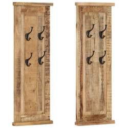 Bengaleiros 2 pcs madeira de mangueira maciça 38x100 cm