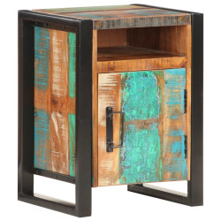 Mesa de cabeceira 40x35x55 cm madeira recuperada maciça