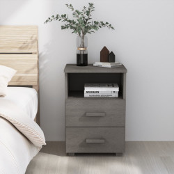 Mesa de cabeceira hamar 40x35x62 cm pinho maciço cinza-claro