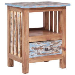 Mesa de cabeceira 41x30x50 cm madeira de mogno maciça