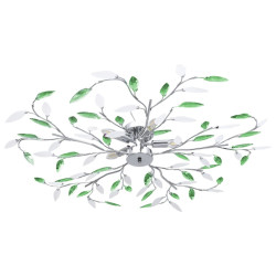 Candeeiro teto braços folhas de cristal acrílico 5 e14 verde